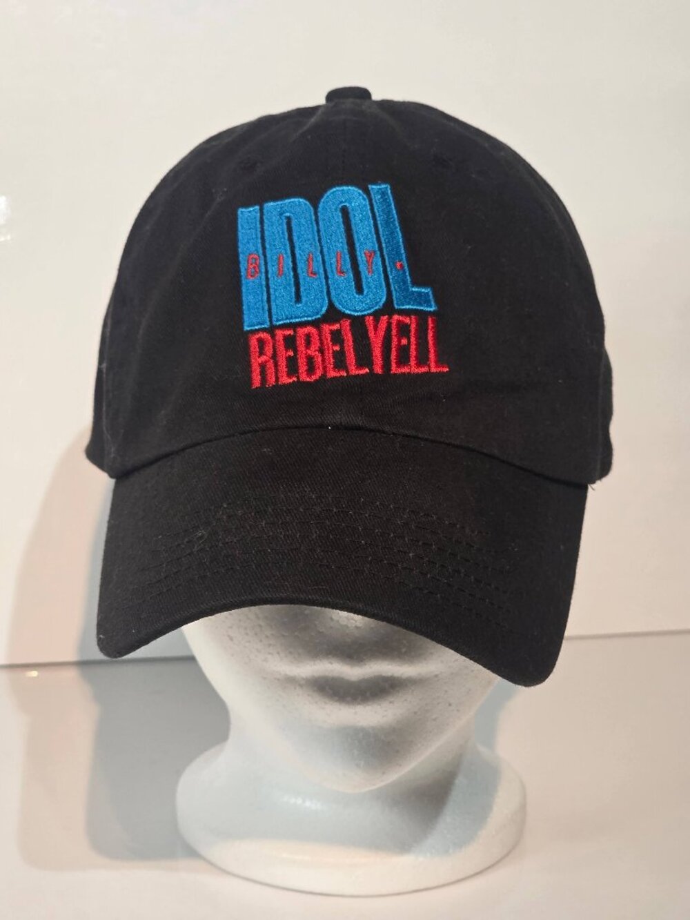 Billy Idol Rebel Yell Embroidered Black Baseball Cap Hat Rock Band Merch